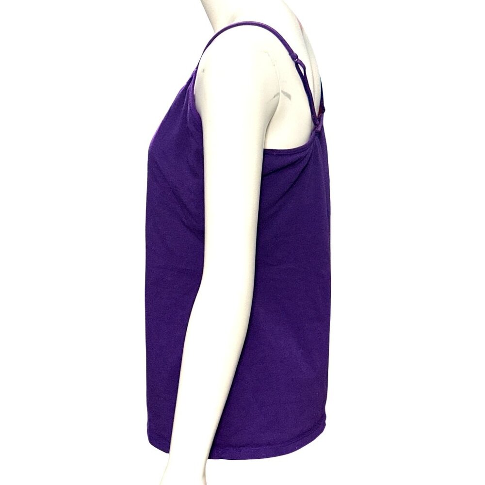 CCC Purple Adjustable Strap Camisole Built in Bra Size Medium - Picture 2 of 6
